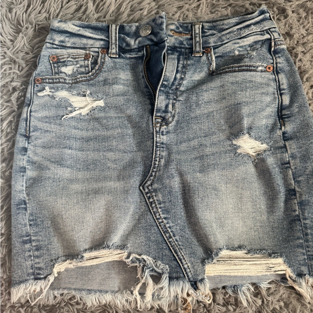 American Eagle Outfitters Blue Mini Pencil Skirt
